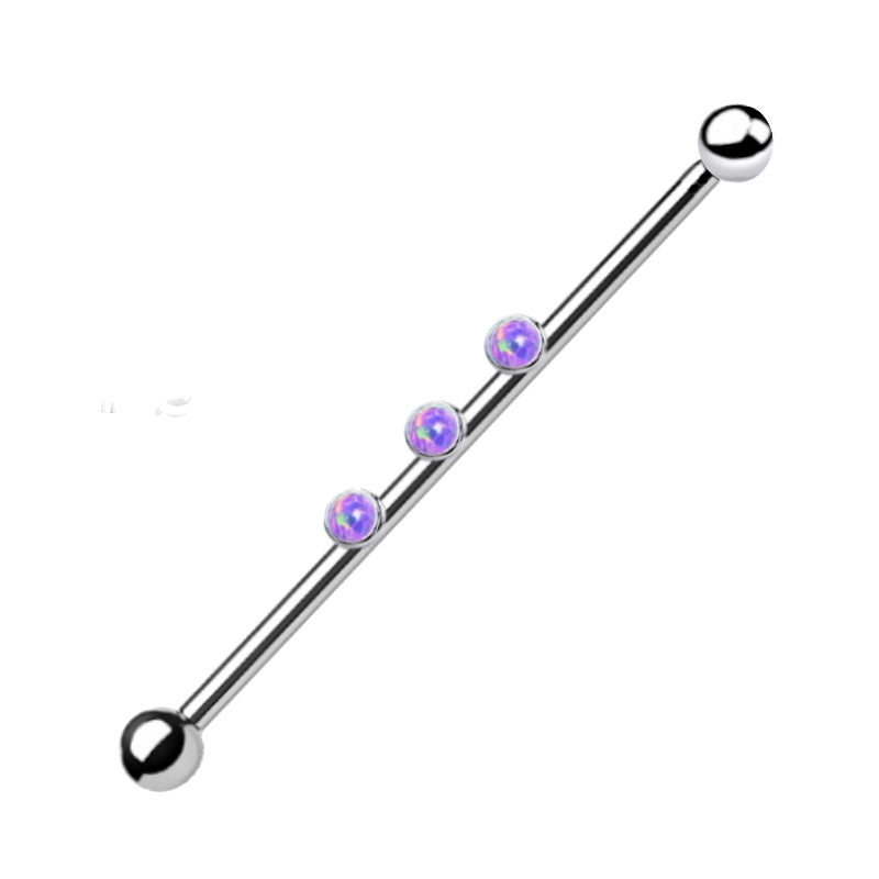 A purple opal industrial bar pictured against a white background.